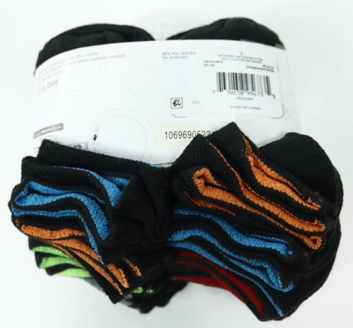 Boys 20 Pair Black No Show Lightweight Socks Size Small 4.5 - 8.5 NEW - Picture 2 of 3