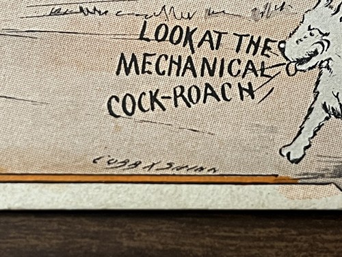 Antique Auto Comic Postcard ~ Cobb Shinn ~ "Mechanical Cockroach" ~ Posted 1916 - Picture 2 of 3