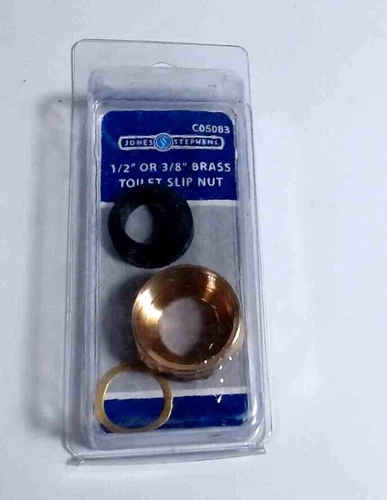 Toilet Brass Ballcock Coupling Slip Nut Washer Ring 1/2" x 3/8" Jones Stephens - Picture 2 of 7