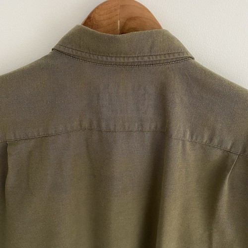 Lacoste Hemd Größe FR44 L Large Herren Khaki Grün Einfarbig Regular Fit Langarm - Bild 5 von 8