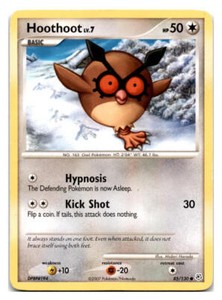Hoothoot #85/130 Diamond and Pearl Pokemon tcg