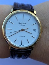 Orologio Philip Quarzo Eta 955.112 Lama Data Quadrante Bianco Uomo 34mm Swiss Made