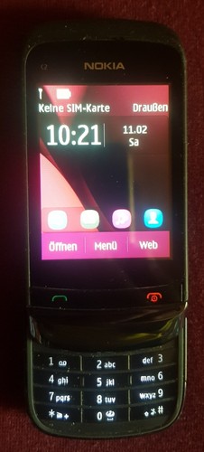 Nokia  C2-02 - Dynamische Schwarz (Vodafone) Mobiltelefone - Bild 1 von 10