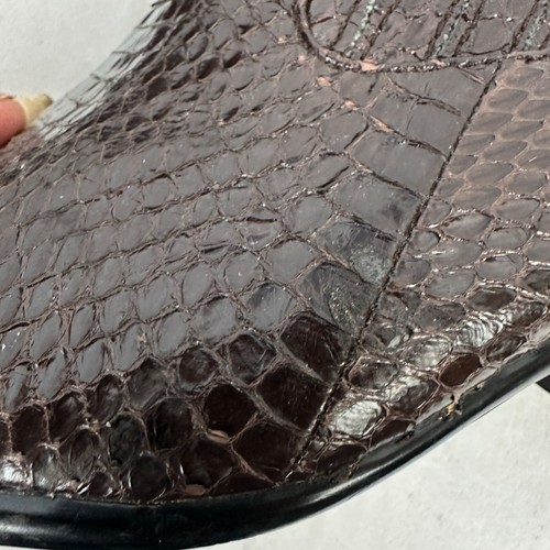 Giorgio Brutini Private Collection Mens Genuine Snake Leather Ankle Boots Size 8 - Picture 12 of 13