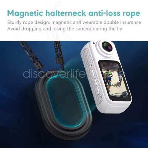 1080P 2.7K WiFi Mini Kamera Sport DV Action Cam Recorder mit Magnet Lanyard - Bild 8 von 34