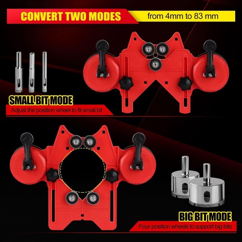 WORKEASE Diamond Hole Saw Kit, 17 Pcs Tile Drill Bits Set with Double Suction... - Picture 5 of 7