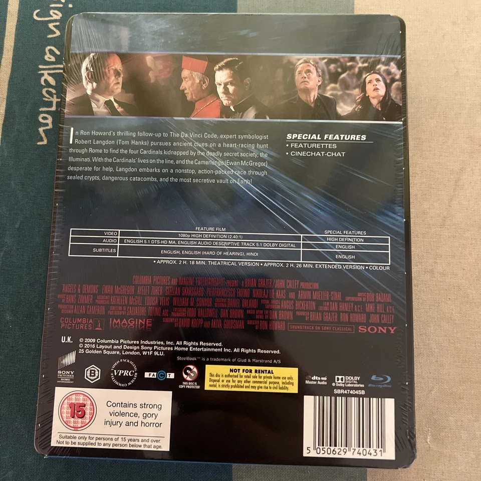 ANGELS & DEMONS- LTD BLU-RAY STEELBOOK- REGION B- NEW/SEALED- PROJECT POPART - Image 2 of 4