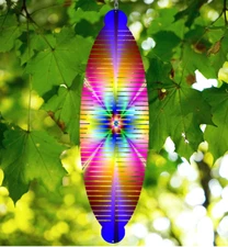 16" Mesmerizing Flower Helix 3D Hanging Wind Spinner Yard Decor Kinetic hws006