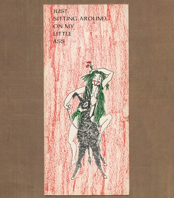 #ad Funny Vintage ADULT CHRISTMAS Card Wild Woman Ass Donkey LOL by Kahnay Cards ✉ $11.99