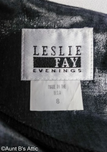 Vintage 80er Jahre besonderer Anlass/Abendbekleidung Top Leslie Fay SLV SS Cowl Ausschnitt Top Gr. 8 - Bild 8 von 8