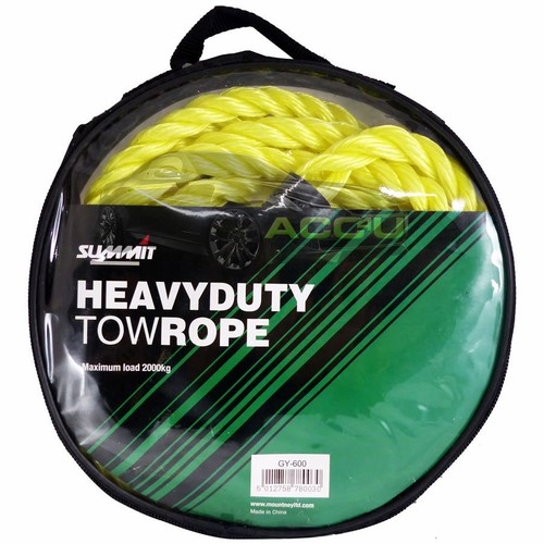12ft 2 Tonne 2000kg Heavy Duty Yellow Nylon Car Breakdown Towing Rope GY-600 - Picture 4 of 4