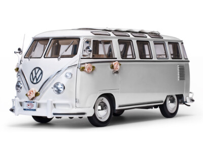 VW T1 Samba - White - Wedding Version - 1:12 - Sun Star (5085)