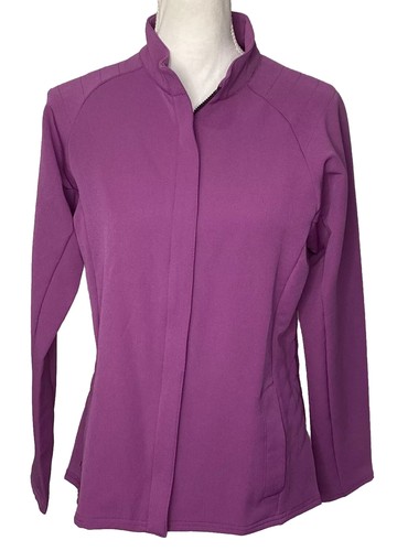 Antigua Damen Full Zip Golfjacke Windbreaker Lila Stehkragen Größe Medium - Bild 1 von 10