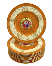 12 Royal Worcester England Hand Painted Porce...