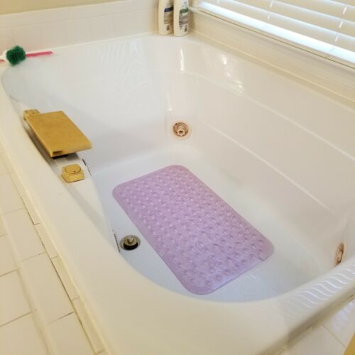 Non-Slip Bathtub Mat 27"x15" Bath Tub Shower Mat with Suction Cups - Picture 16 of 22