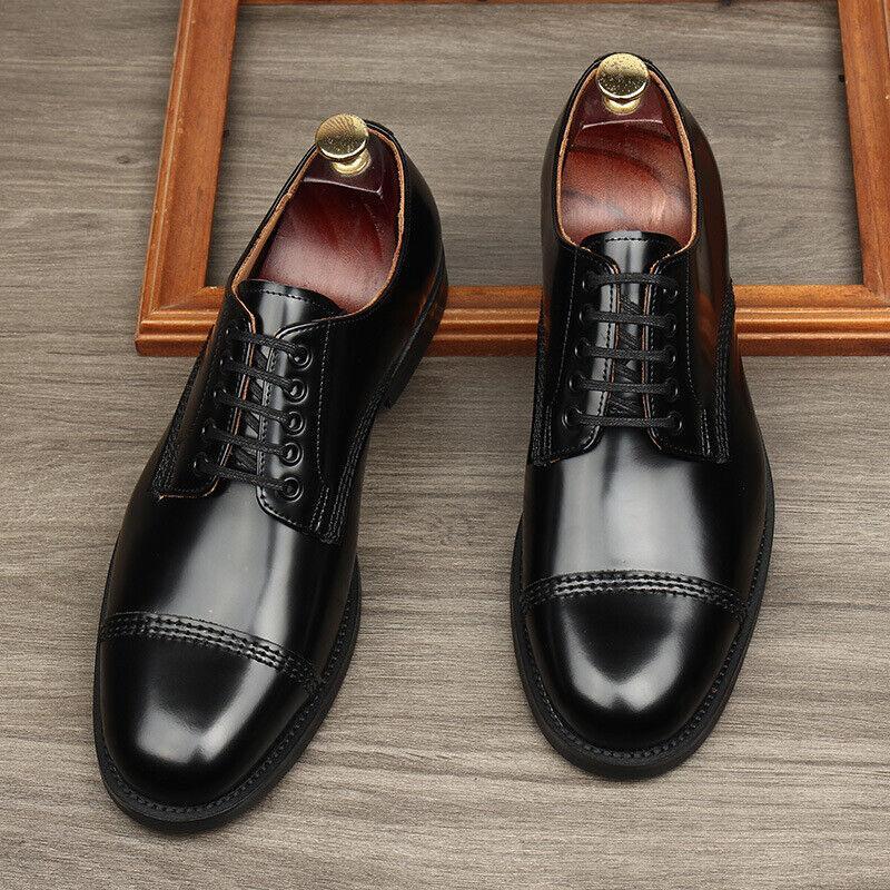 SAOLA Scarpe eleganti Oxford stringate da lavoro uomo moda pelle verniciata vera pelle