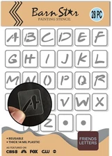 Friends Letter Stencil Kit - Reusable Stencils - Paint Your Own Wood Sign