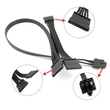 PCI-E 6 Pin 1 to 3 SATA SSD Power Cable EVGA 1000 GQ 80 GOLD 1000W US fast Ship