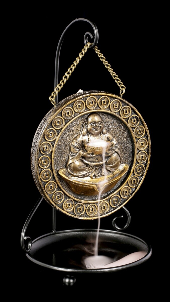 Backflow Incense Cone Holder - Golden Buddha - Fantasy Incense Holder Aroma