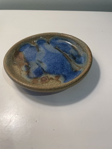Studio Art Pottery Coaster Trinket Dish Signed - Picture 4 of 7