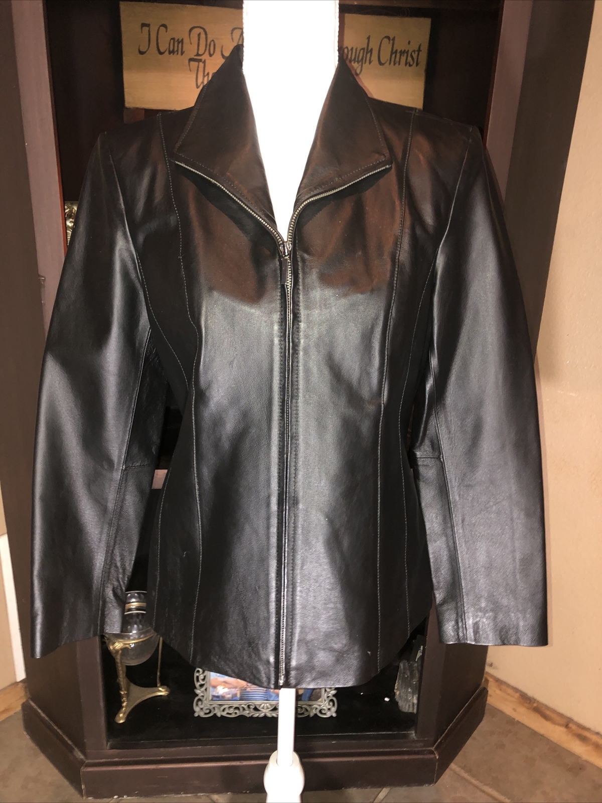 Full Zip Genuine Leather Jacket 
