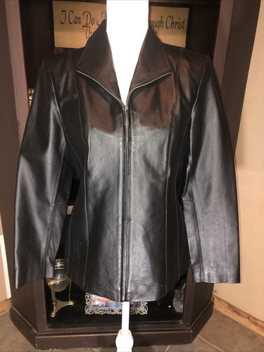 Full Zip Genuine Leather Jacket 