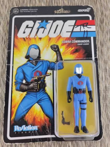 GI Joe COBRA COMMANDER Super7 ReAction Figure Exclusive Vac Metal New