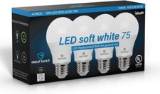 Great Eagle A19 LED Light Bulbs 75 Watt, Soft White 3000K, 1050 Lumens