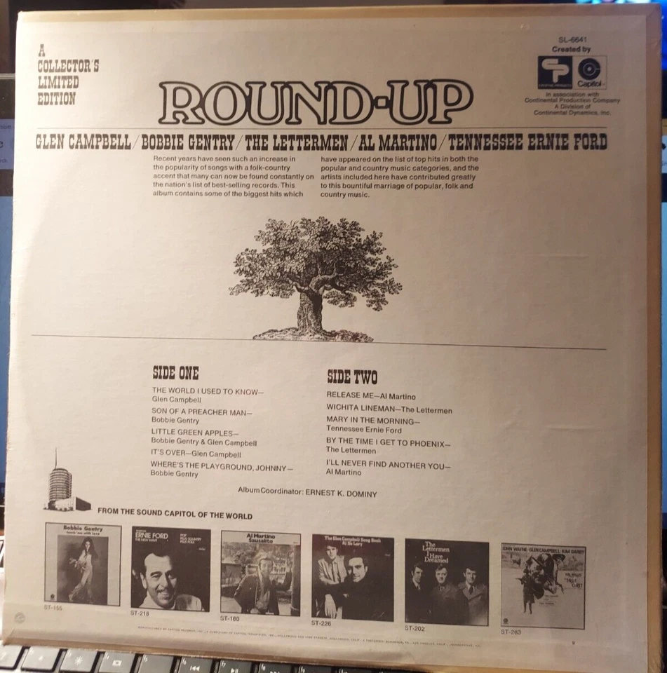 Glen Campbell/Bobbie Gentry/Ernie Ford/Al Martino/ROUND UP/LP🔥FACTORY SEALED🔥 - Image 2 of 2