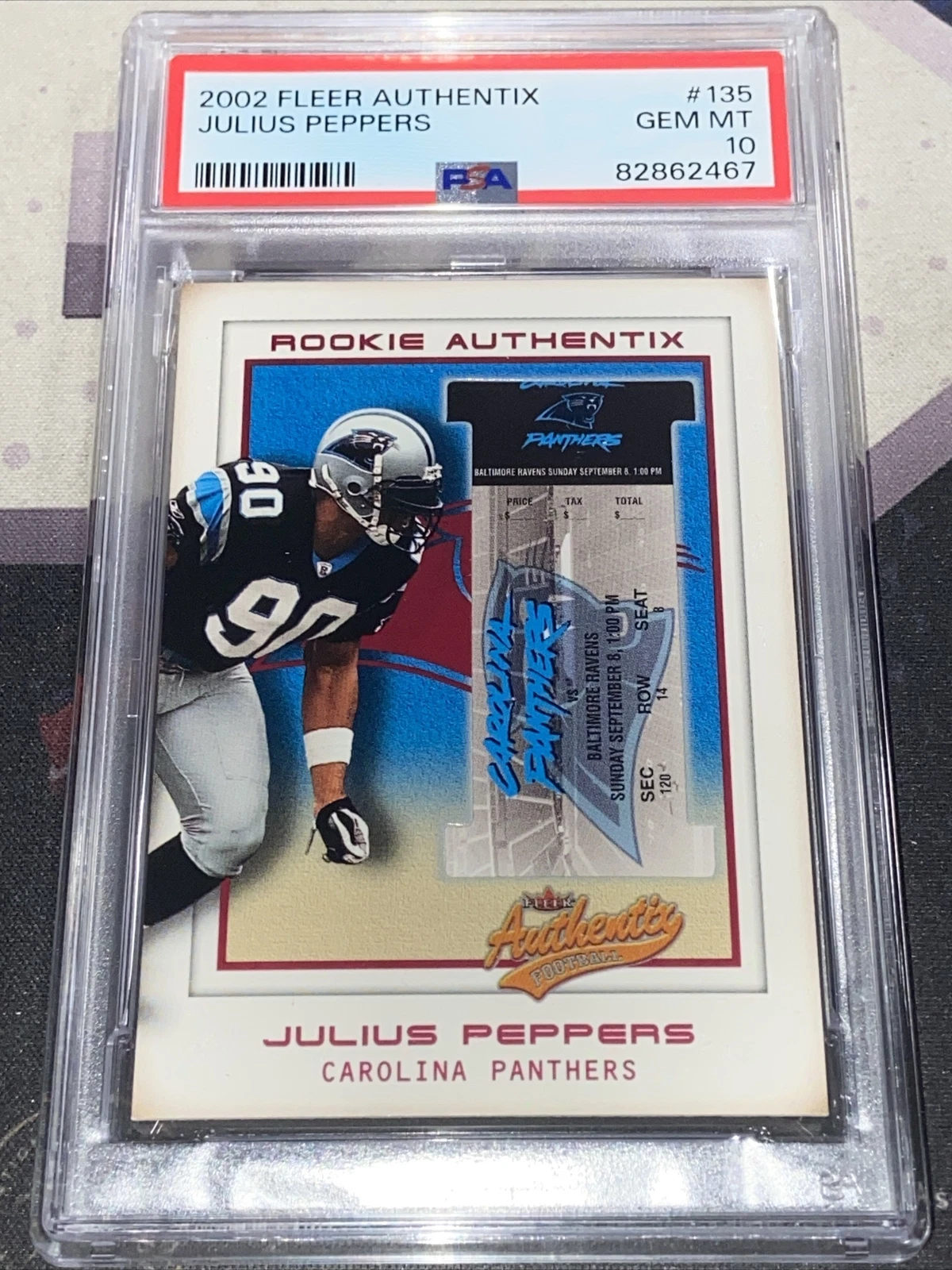 Julius Peppers Fleer Authentix #135 Base