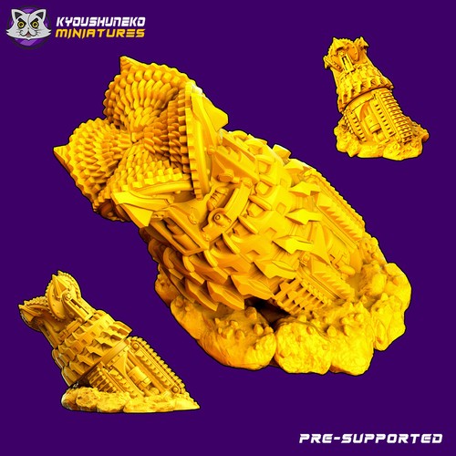 Dwarf Termite Assault, Wargames Sci-Fi Dwarven Vehicle Drill Machine Miniature - 第 1/1 張圖片