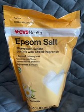 CVS EPSOM SALT GREEN TEA  CHAMOMILE 1 POUND - BRAND NEW