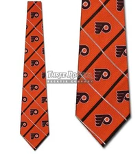 Flyers Ties Officially Licensed Mens Philadelphia Flyers Necktie NWT 100% Silk