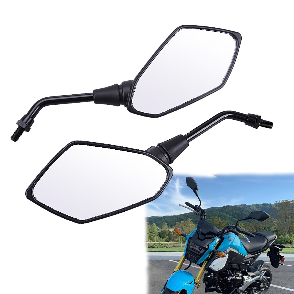 Universal Motorcycle Rearview Side Mirrors 10mm For Harley Honda