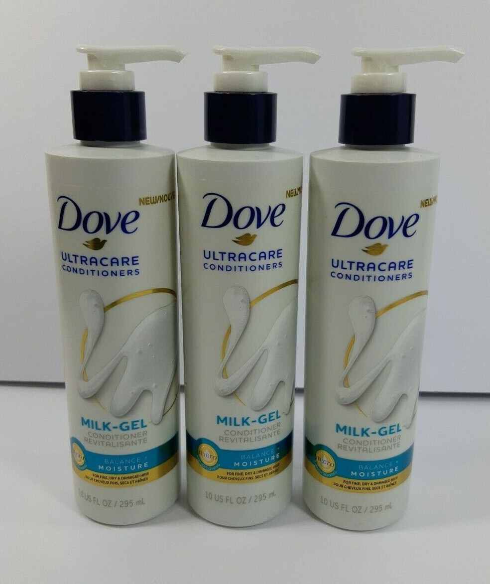 3 Dove Ultracare Conditioners Milk Gel Balance + Moisture 10 oz 295 ml New eBay
