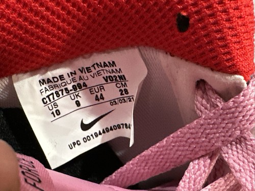 2021 Nike Air Force 1 Low ID Pink/white/red Size 10 Men’s CT7875-994 Rare - Picture 8 of 11