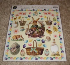 The Gifted Line ~ John Grossman 8x10 Package Sticker Sheet ~ Joyful Easter  HTF