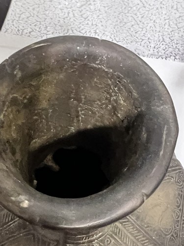Antique Islamic Ottoman Persian Aftaba Heavy Hammered Decorated Bronze Tea Pot - Picture 9 of 24