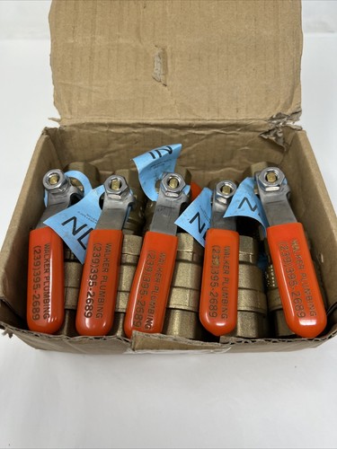 (Lot of 10) Wolverine Brass 1/2" FIP WB PRO Full Port Ball Valves NPT 56105NL - Picture 2 of 8