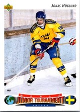 1992-93 Upper Deck #222 Jonas Hoglund Upper Deck Text and Logo Hologram