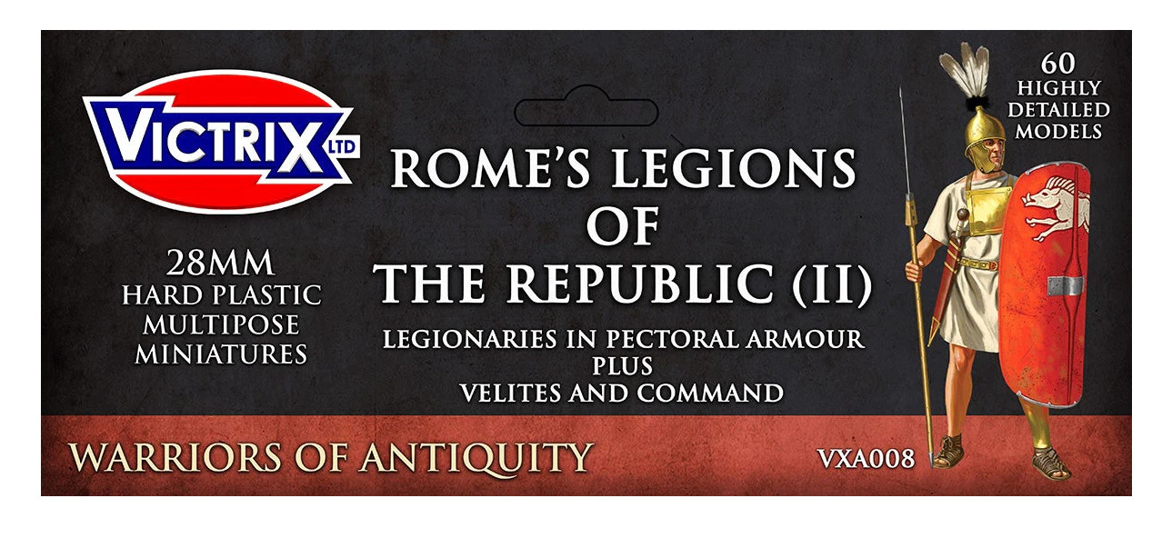 Миниатюры калибра 28 мм Виктрикс - Римские легионы Республики (II) в нагрудных доспехах