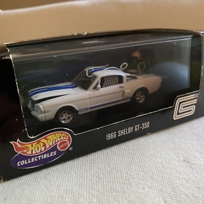 Hot Wheels 1:43 Muscle Car Series 1966 Shelby GT350 White w/Blue