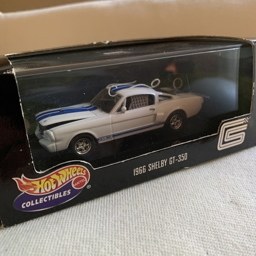 Hot Wheels 1:43 Muscle Car Series 1966 Shelby GT350 White w/Blue Stripes MIB - Picture 8 of 10