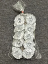 Vintage Pine Cone Clip On Candle Holders Set of 10 White West Germany NOS