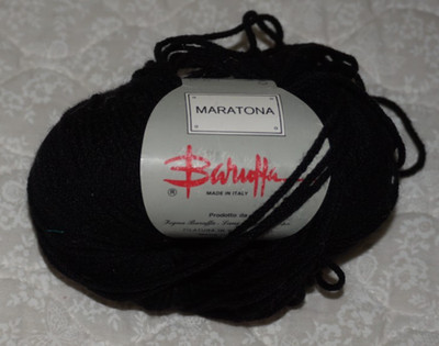 1 Ball, Baruffa, ''Maratona'', Black, Extra Fine Merino Yarn