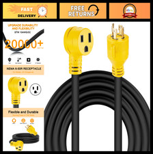 10FT 30A Welder Adapter Plug Extension Cord, 4 Prong Twist-Lock to 50A Female, H