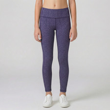 Ivivva by Lululemon Girl's Heathered lazurite Purple Rhythmic Tight Pant size 14