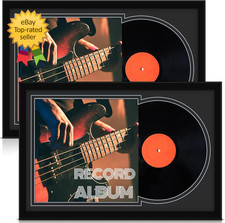 2 Pcs Vinyl Record Display Frame 16X22 Inches Double Groove Record Album Frame