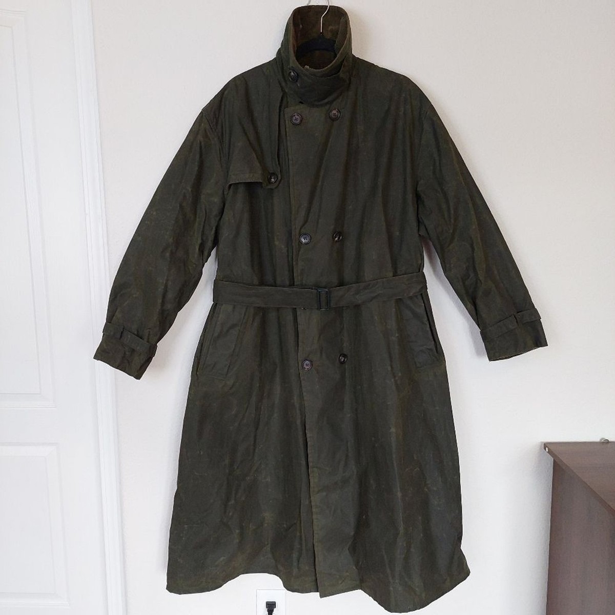 【新品】94s Barbour A600 TrenchCoat トレンチコート Barbour A600 Waxed Trench Coat Jacket Size XXL C44 112CM | eBay