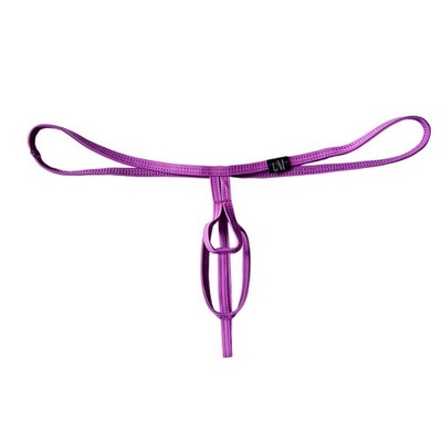 Stylish Thong Underwear G-String Lingerie Separation Pouch Design Solid Pattern